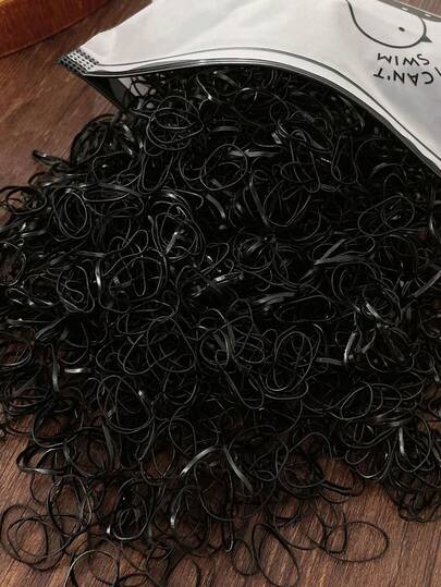 1000 chiếc/gói Dây buộc tóc co giãn dùng một lần, Dây buộc tóc & Kẹp tóc đuôi ngựa để tạo kiểu & trang trí tóc, Phụ kiện tóc hàng ngày, Phù hợp cho mọi mùa, Dây chun buộc tóc, Dây buộc tóc, Phụ kiện tóc co giãn, Dây chun buộc tóc