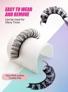 10 Pairs Of Russian False Eyelashes With D Curl, Soft And Sponge Thick Cross Eyelashes, Natural Reusable False Vision Eyelashes, Eyelash Extensions Eyelashes