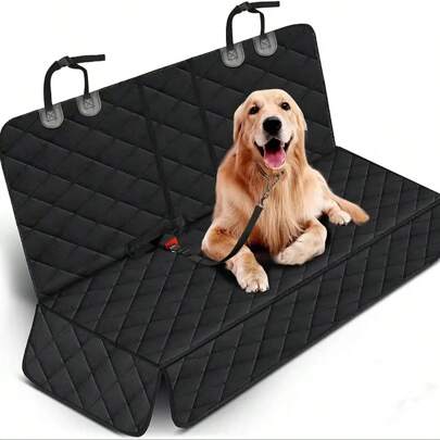 Capa para assento de carro para cachorro, capa para banco traseiro de cachorro, protetor de assento de carro para animais de estimação, capa para cadeira, capa antiderrapante, adequada para a maioria dos carros, caminhões e SUVs - preta