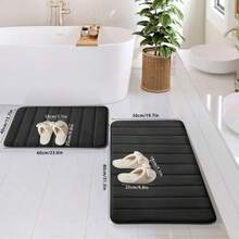 Solid Color Simple Soft Memory Foam Absorbent Non-Slip Bathroom Mat, Toilet Mat Home Bathroom Decoration Bathroom Rug Outdoor Rug Door Mat Summer Bathroom Accessories