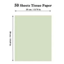 50 / 100 张 - 散装薄荷绿色薄纸，13.78x19.68 英寸 - 非常适合礼品包装、生日派对、情人节、节日和婚礼工艺品 - 薄荷綠 - 查看 8