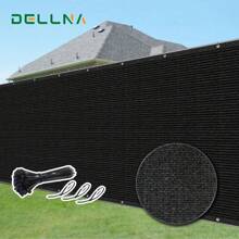 DELLNA 1pc Heavy Duty Privacy Screen Divider, UV-Blocking Sunshade Cover, Windproof Mesh With Eyelets And Fasteners, For Outdoor Walls, Gardens, Patios, Pools, Decking
