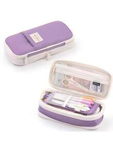 1pc Multifunctional Pencil Case Pouch Kawaii Large Capacity Organizer Pen Box Storage Bag For Girls Back To School Supplies Accessories Stationery,Back To School,School Supplies,Pencil Pouch,School Bag