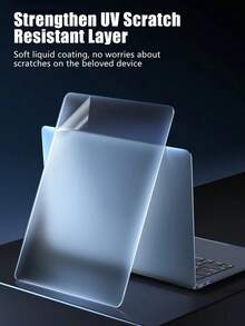 隐形笔记本电脑保护壳适用于 Macbook Air 13 保护壳 M1 M2 M3 M4 Pro 14 16 2025 Air 15 13.6 高级笔记本电脑保护壳 - Ice Frost Clear - 查看 6