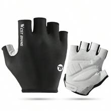 WEST BIKING Mountain Bike Riding Gloves Shock Absorbing Anti-Slip Gloves Half Finger Men's And Women's Bike Breathable Summer Equipment