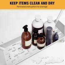 AutoFu 4 Tier Slim Slide Out Kitchen Trolley Rack Holder Storage Shelf Organizer Cart With Wheels, Bathroom Laundry Storage Rack, Multifunctional Narrow Space, Mobile Storage Space Saving! - White - View 6