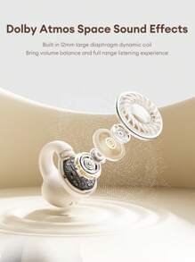 Lenovo Auriculares Bluetooth Lenovo LP25 con estuche protector, auriculares deportivos de conducción ósea, Bluetooth 5.4, sonido envolvente, cancelación de ruido ENC, baja latencia para juegos, larga duración de la batería, control táctil inteligente, cómodos y compatibles con dispositivos Apple y Android
