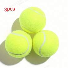 1/3/6 pezzi di palline da tennis verde giallo brillante con strisce bianche, attrezzatura sportiva con texture in camoscio, uso professionale per allenamento, design durevole