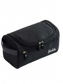 1pc Custom Name Toiletry Bag Personalised Monograms Travel Bag For Women Men Customized Hanging Cosmetic Organizer Water Resistant Makeup Bag For Accessories Toiletries Medium Size Large Capability Travel Essentials