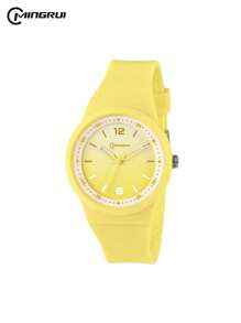 MINGRUI Nuevo reloj de moda para niños, de estilo ombre con colores de caramelo, reloj de niña, regalo para niños, resistente al agua 3ATM, estilo de campus escolar