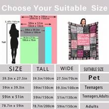 1pc Gifts For Daughter From Mom And Dad, Birthday Gifts For Daughter, Birthday Gift Ideas For Daughter, Daughter Blanket, Throw Blanket
