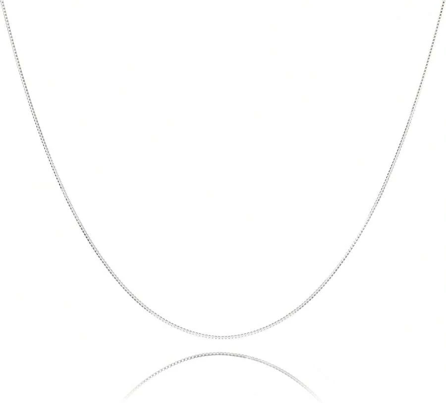 NAG.HC 925 Sterling Silver Chain 0.8MM Delicate Box Chain - Italian Necklace Chain - Tiny&Amp;Thin&Amp;Strong -Friendly Price &Amp; Quality 14"-30" - 14.00 - View 1