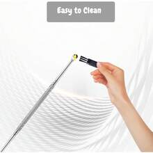 Productos muy vendidos Eliminador de cera del oído, herramienta de limpieza del oído, limpiador de cera del oído en espiral de acero inoxidable 360° , kit de eliminación de cerumen plateado - Plateado - Ver 5