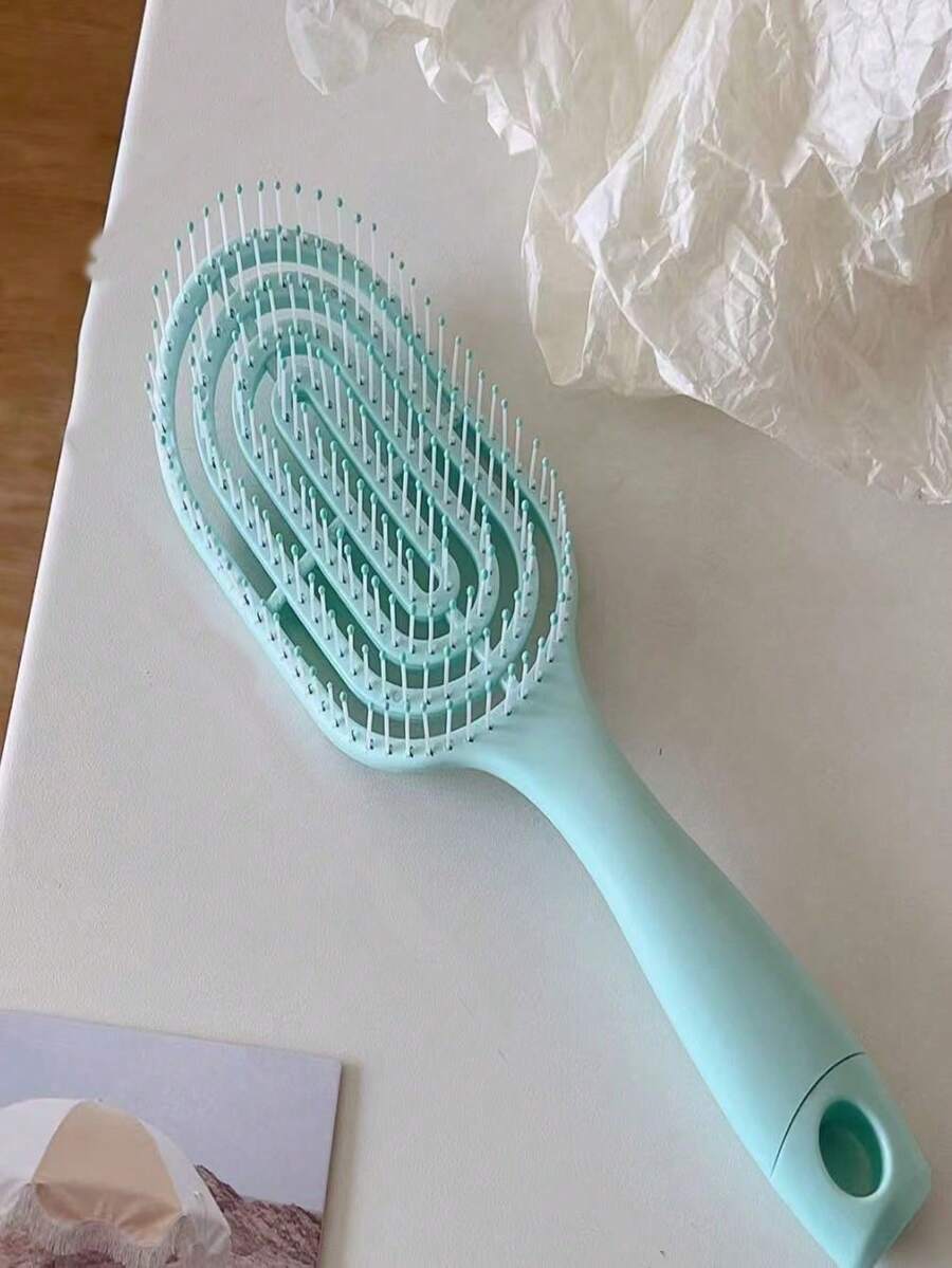 Cepillo Peine con diseño inspirado en repelente de mosquitos, peine de masaje simple para mujeres, cepillo de pelo, peine, herramientas para el cabello, productos y accesorios para el cabello, esenciales de viaje para peluquería y belleza - Verde - Ver 1