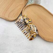 1 PIEZA Peine de acetato de lujo de inspiración felina con dientes anchos - Herramienta de peinado con diseño animal, ideal para viajes, fiestas, kit de maquillaje y como regalo