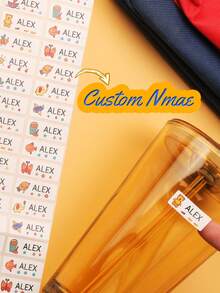 30/60/120/180/360 Custom Waterproof Name Labels Stickers - Ideal For Supplies! Personalize Stickers For Water Bottles, Lunch Boxes & Personal Items. Perfect For Sports. Seal, No-Iron, Reusable. Adorable, Colorful & Unique. Welcome Leran,Multi-Functional,Reusable,Ornamental,Exquisite,Stylish,Adorable,Colorful,Cute,Funny,Custom,Personalized,Customized,Unique,Ideal Gifts For Her,Ideal Gifts For Him,For Anniversaries,For Birthdays - Multicolor - View 3
