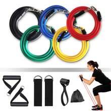 Resistance Bands, Resistance Band Sets, Strength Training Fitness Bands, Men's And Women's Fitness Bands, Resistance Bands With Handles, Door Anchors, Used For Body Shaping And Home Workouts.