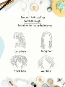 迷你尺寸彩色醋酸梳，复古时尚醋酸发梳，便携式洗发美发梳，宽齿梳，大理石纹防静电便携耐用流行创意发梳，可作为礼物送给家人和朋友，整理头发使头发顺滑，适合女孩外出旅行时使用，发刷、梳子、美发工具、美发产品及配件，适用于理发沙龙美容旅行必需品