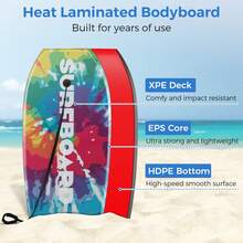 84 CM Lightweight Body Board Paddle Board Boogie Board With HDPE And EPS Core - Multicolor - View 8