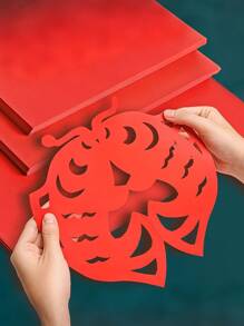 100 Sheets 4 Sizes Red Cardstock Papers, 80gsm Thick Heavyweight Colored Construction Papers, Can Be Used For Folk Paper-Cutting, Holiday Cards Making, Double Sided Printing Craft Papers For Origami, Scrapbook Craft, DIY Art, Card Making School Supplies, Back To School