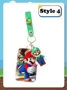 Super Mario Neuer Kartenset, Schlüsselanhänger Zweifunktions-Karte, Studentenessen Karte, Busfahrkarte, Zugangskontrollkarte, Cartoon Schutzhülle, Festdekoration, Festdekorationsmaterial