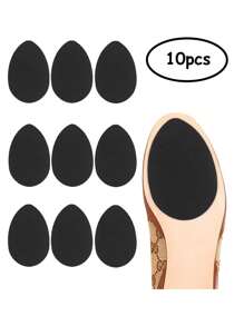 10 piezas de pegatinas antidesgaste para suelas, almohadillas de goma autoadhesivas para tacones altos, sin necesidad de cortar para antideslizantes negras con aislamiento acústico, cinturones, accesorios para zapatos y botas, útiles escolares