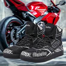 Men's Motorcycle Shoes, Motorcycle Riding Shoes, Cool Skate Shoes, Sports Shoes, Unisex Motorcycle Riding Boots, Suitable For All Seasons, Leather Upper, Anti- And Wear-Resistant, Suitable For Commuting And