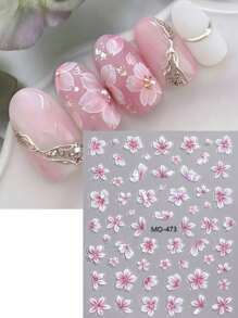 2 piezas Flor de camelia rosa con aurora Hol Pegatinas holográficas con relieve de flores de cerezo Floral Boda Diapositivas Suministros de encanto Decoraciones Pega en tu ropa, aplica una capa de esmalte transparente Clear o capa superior en la superficie, y tus pegatinas se verán talla grande hermosas y durarán tallas talla grandes