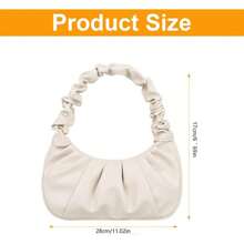 Bolso de nube nuevo y de moda, muy atractivo, bolso pequeño plisado de unicolor, bolso de hombro y axila versátil de unicolor para mujeres