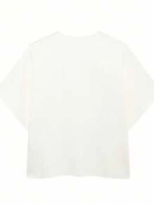 Veste de sport à manches courtes en tricot à col V simple et décontracté, style européen et américain