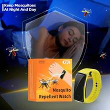Women's Physical Mosquito Repellent Watch Men's Technology Mosquito/Insect Repellent Bracelet Sports Style Outdoor Portable Mosquito Repellent Device, Non-Chemical, Anti-Mosquito & Bug Gadget, Suitable For Outdoor/Fishing/Travel/Hiking/Beach/Camping, Great Gift For Family And Friends, Unisex, Multiple Colors Available