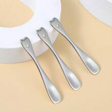 THE Mini Spoon Face Spatula Makeup Small Skincare For Cosmetics Mask Make Up Tool Beauty Skin Care Lotion Cosmetic Facial Spatulas Cream Product Moisturizer Applicator Tiny Scoop Lip Scooper - Silver - View 4