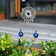 Colorful Crystals Catcher Hanging Suncatchers Chandelier Lamps Light Pendant Prisms Hanging Ornament Home Decoration - 藍色 - 查看 3