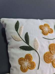 Embroidered Decorative Throw Pillow Cover – 45x45 Cm - Multicolor - View 2