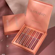Matte Liquid Lipstick Set - 6 Colors A/B Collection, Long-Lasting Waterproof, Non-Fading, Soft Velvet Matte Lip Tint, Moisturizing & Non-Drying (Dark, Medium) - 設定 b - View 6