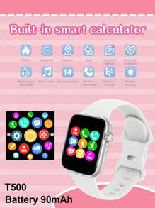 Hot 1pc Silicone Strap Sport Smart Watch For Teenagers, 1.44" Touchscreen Electronic Smart Watch, Call Function, Step Counter, Calorie Tracking, Multiple Sport Modes, Alarm & Notification Alerts, Compatible With Android & IOS, Suitable For Gifting, Sports, School, Parties, Comes In Various Strap Options, 90mAh/220mAh