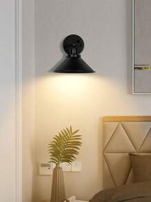 Black Vintage Wireless Battery Operated Wall Sconces, Industrial Cordless Battery Powered Led Wall Lights Set Of 2, Wall Lamp Fixture Indoor With RGB Light Bulb/No RGB Light Bulb Remote Control For Bedroom Farmhouse Gallery