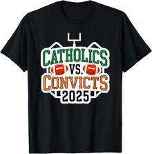 Legendary Catholics Vs Convicts 2025 College Football Game T-Shirt Gift For Teacher Personalized Gift For Husbandcamisas Para Hombre,Funny Graphic T Shirts,Vintage T Shirts,100 Percent Cotton T Shirt,Oversize,Graphic Tees Men - Black - View 1