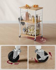 Baker's Racks - Doré Chêne en Blanc Nut - Bekijken 2