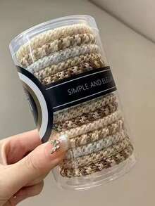 15个/盒 Kimberly Lin 高马尾发圈，加厚编织弹力发圈，女士弹力发饰，发圈，头饰，发绳发带头饰