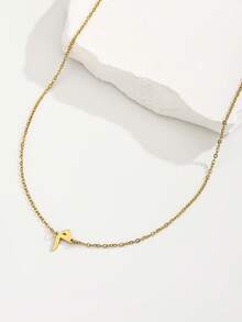 suteyi 14K 镀金阿拉伯字母项链，侧边字母项链，阿拉伯珠宝，生日礼物，送给他的礼物 - 彩色 - 查看 46