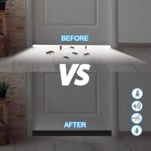 1pcDoor Bottom Seal Strip With Brush, Soundproofing, Insect-Proof, Windproof And Dustproof, Adjustable Door Gap Wind Guard Self-Ad Room Decor Kitchen Decor Bathroom Decor Kitchen Bathroom