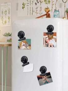 5/10pcs Round Refrigerator Magnets, Heavy Duty Fridge Magnets, Refrigerator Magnetic Clips, Refrigerator Magnets Magnetic Clips Strong Adhesion Detailed List Display Paper Fasteners