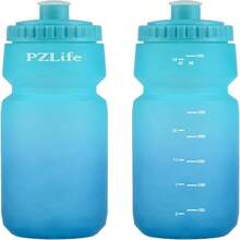 Botella de agua para bicicleta de 24oz de PZLife, botella de agua de presión a prueba de fugas con escala de capacidad y tapa extraíble, reutilizable, para bicicleta, gimnasio, senderismo - Azul oscuro - Ver 8