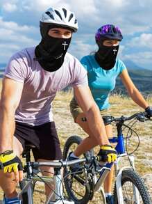 Cross Pattern Multifunctional Graffiti Punk Sun Protection Mask, Balaclava, Full Face Mask Suitable For Cycling, Skiing, Hiking, Fishing And Outdoor Sports, Windproof And Breathable, Best Christmas Gift