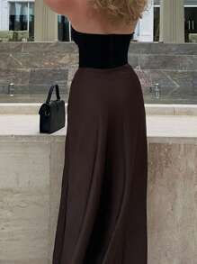 Jeta Ari Solid Elegant High Waist Maxi Mermaid Skirt