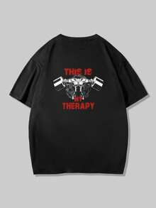 This Is My Healing Way' Fitness T-Shirt, Workout Tee, My Healing T-Shirt: Fitness Motivation, Gym T-Shirt, Activewear, Fitness Apparel, Motivation, Healing, Men's Fashion, Muscle Tee, Weightlifting Shirt - Black - View 3