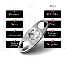 VINCAN 1 件不锈钢雪茄刀、雪茄配件、吸烟配件、父亲节礼物、旅行配件、办公桌配件、巡航必需品、旅行必需品、圣诞礼物、派对礼品、生日礼物、 - 彩色 - 查看 7