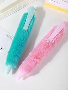 1pc Extra Large Plush Pen, Fluffy High-Quality Ballpoint Pen, Cute Black Ballpoint Pen, Jumbo Ballpoint Pen, Creative Gift, Student Award Pen - Multicolor - View 6