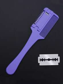 1 件理发剪刀 + 10 个刀片，双面打薄梳。家用理发剃须刀。打薄和修剪头发。成人梳子。理发工具。女士打薄梳。刘海修剪工具。 - 彩色 - 查看 12